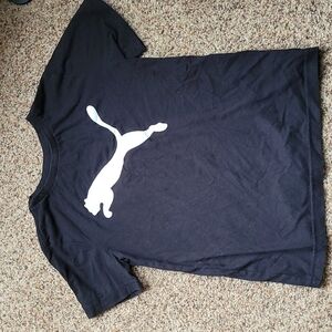 Puma black logo short sleeve tee small